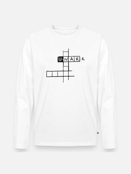 Lunatic with 3 letters - Men's Premium Organic Long Sleeve Shirt - white