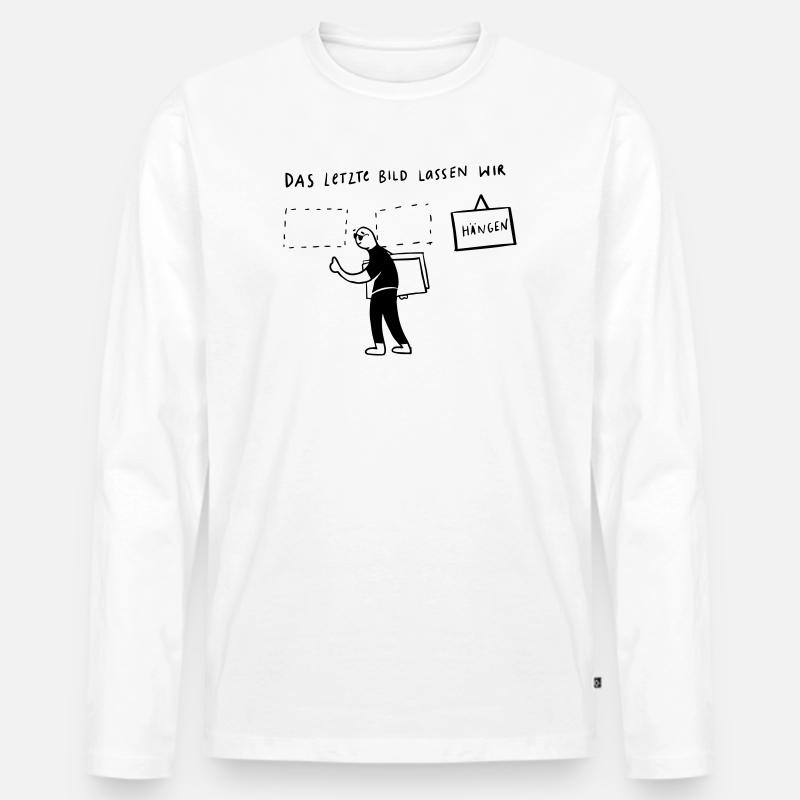 Das letzte Bild...lassen wir hängen - Männer Premium Bio Langarmshirt - Weiß