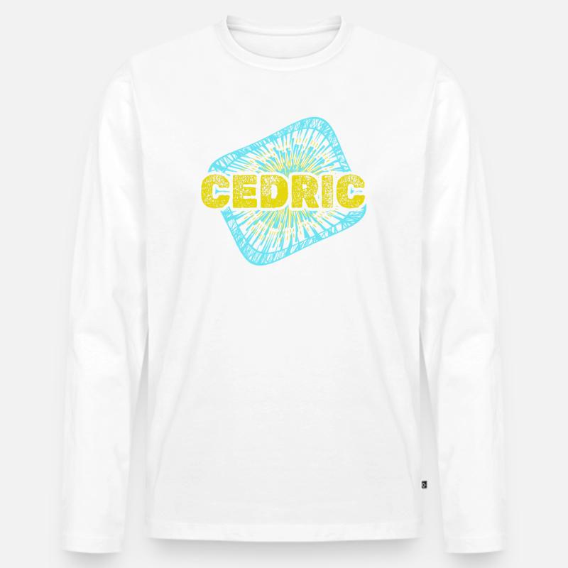 Cedric als Freizeit - Männer Premium Bio Langarmshirt - Weiß