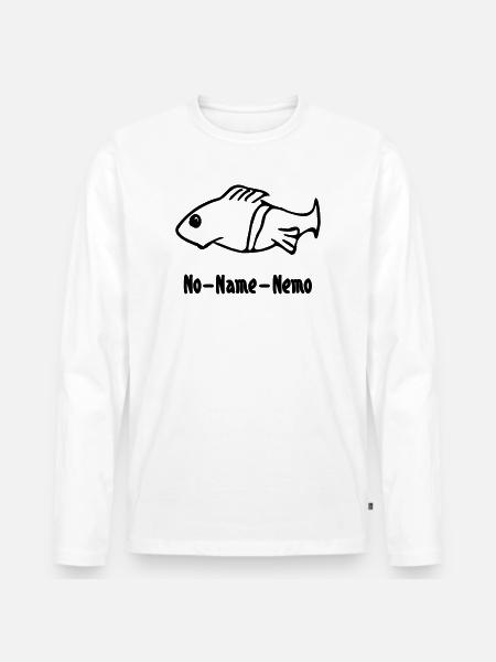 Fish without a name - Men's Premium Organic Long Sleeve Shirt - white