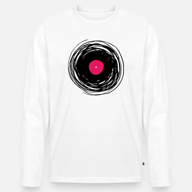 Scheibe - Männer Premium Bio Langarmshirt - Weiß