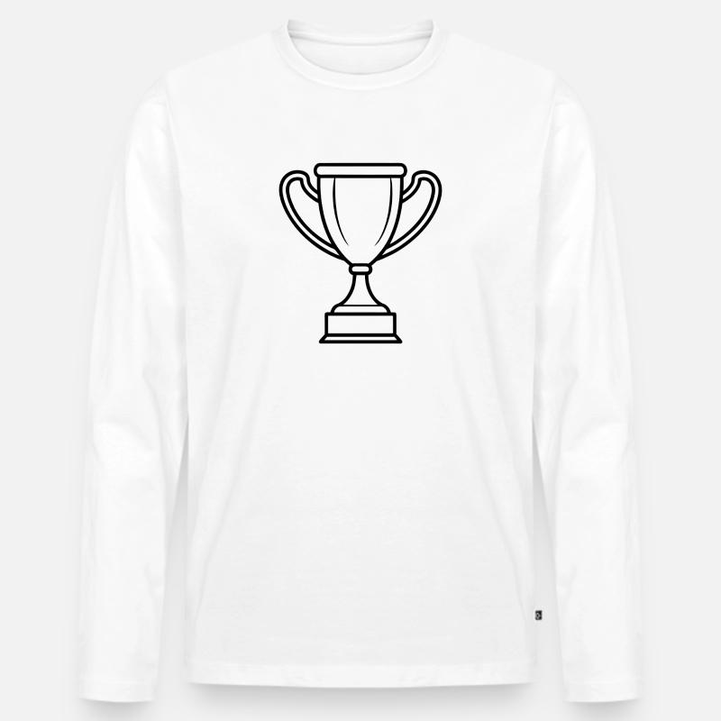 Trophäe - Männer Premium Bio Langarmshirt - Weiß