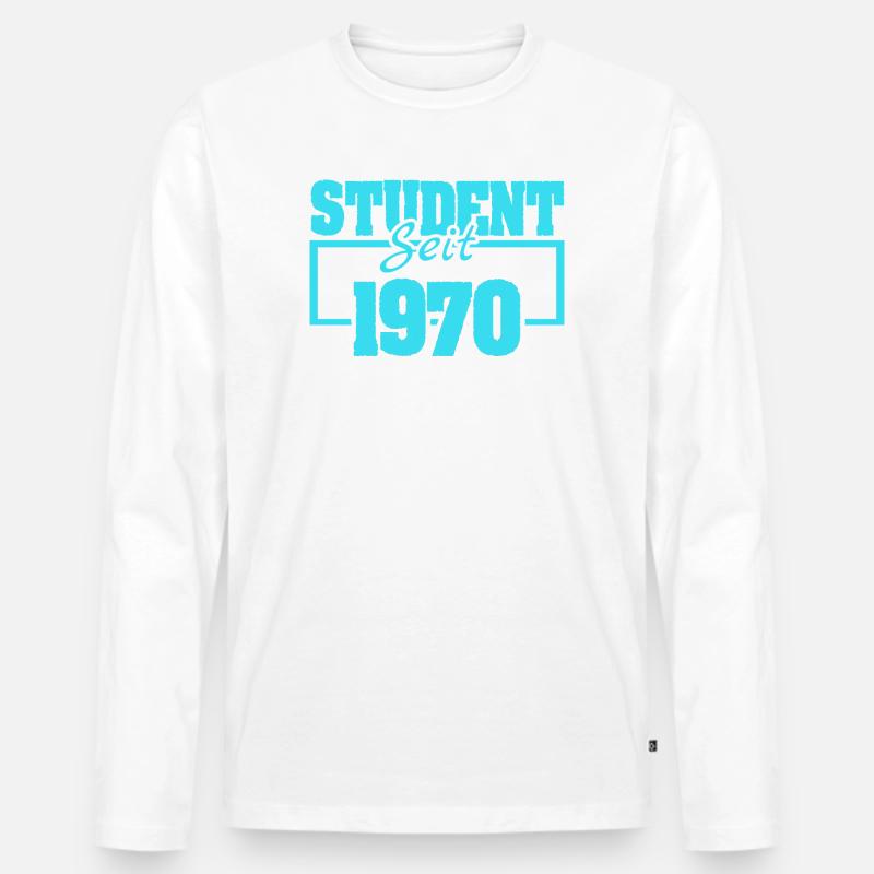 seit 1970 - Männer Premium Bio Langarmshirt - Weiß