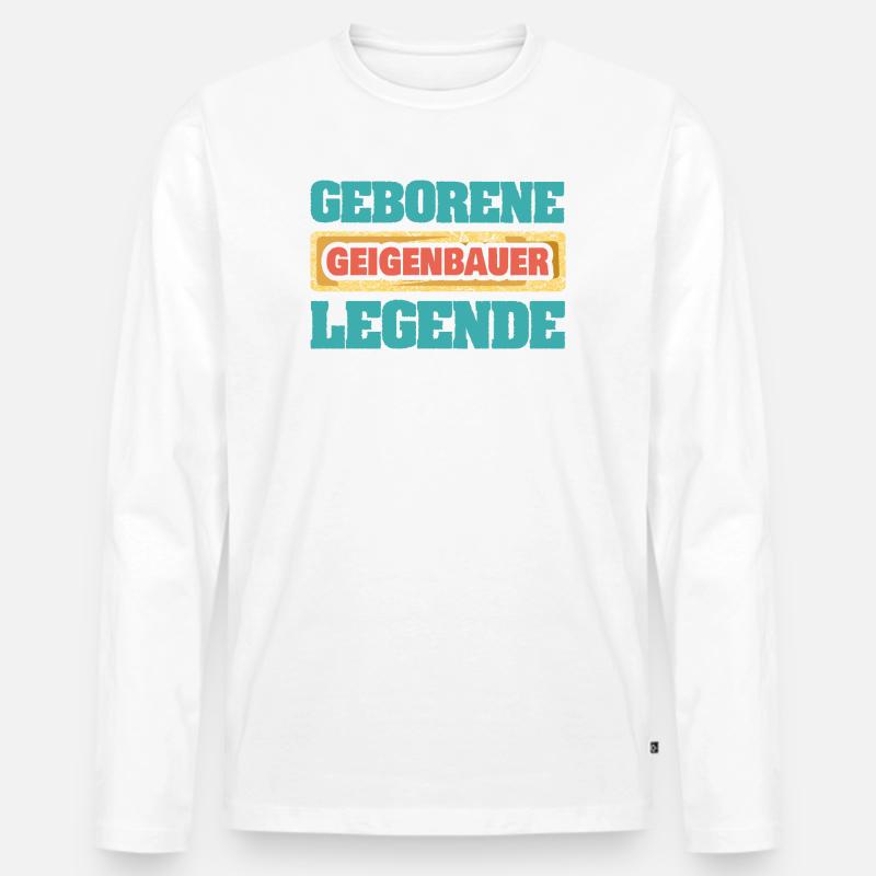 Beruf Geigenbauer - Männer Premium Bio Langarmshirt - Weiß