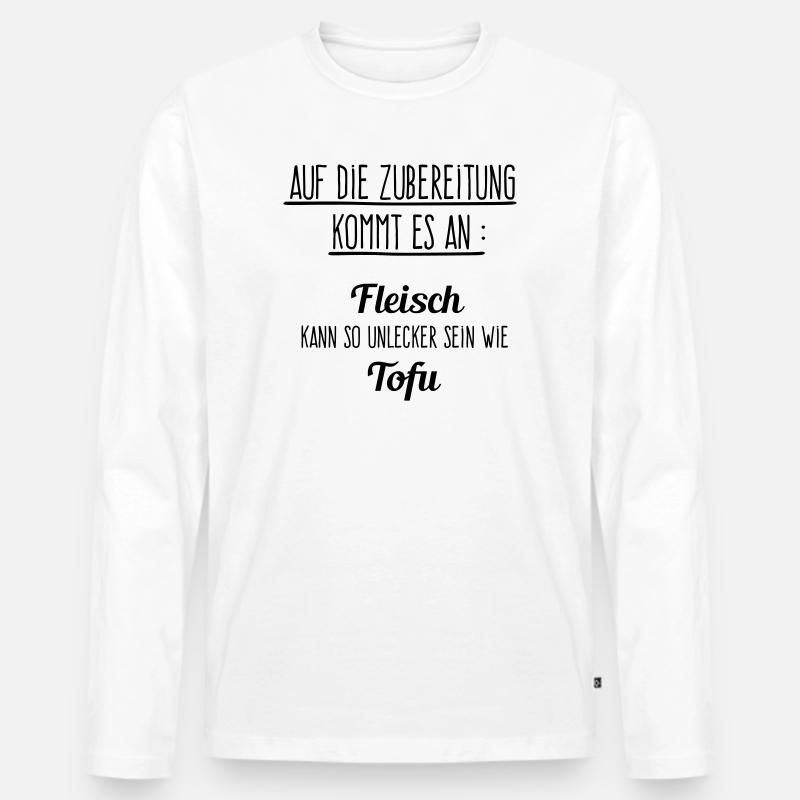 Tofu - Männer Premium Bio Langarmshirt - Weiß