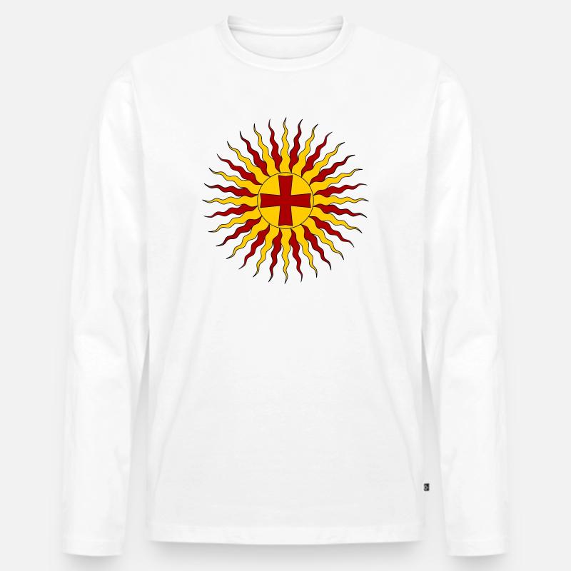 Ewiges Licht Jesu Christi - Männer Premium Bio Langarmshirt - Weiß