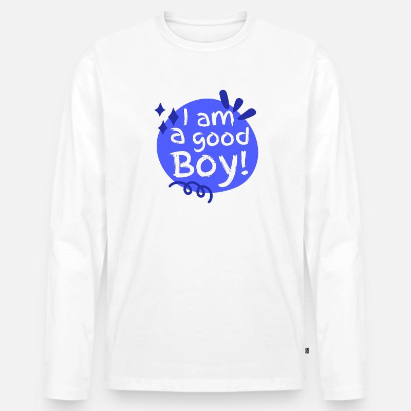 Sono un bravo ragazzo - Maglia a manica lunga ecologica premium da uomo - bianco