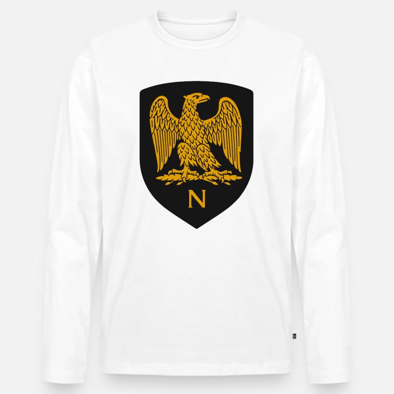 Eagle5 - Maglia a manica lunga ecologica premium da uomo - bianco