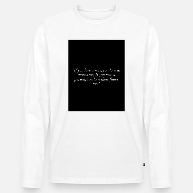 Liebe - Männer Premium Bio Langarmshirt - Weiß