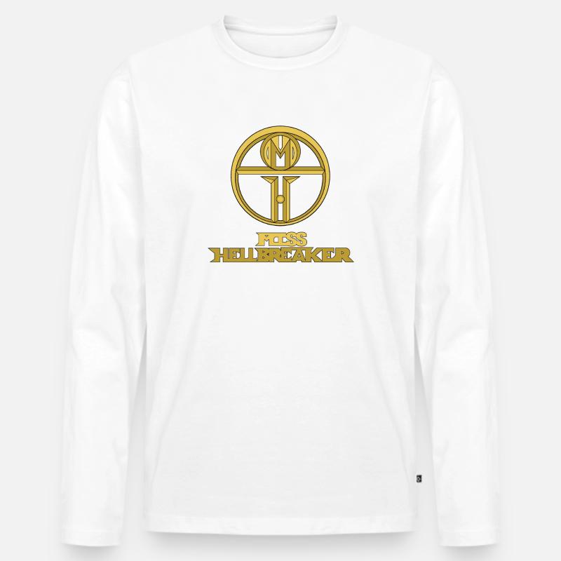 MISSHELLBREAKER-Logo 2 - Männer Premium Bio Langarmshirt - Weiß