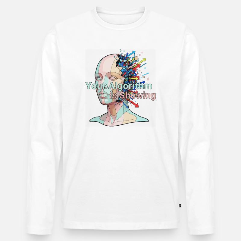Dein Algorithmus zeigt es an - Männer Premium Bio Langarmshirt - Weiß