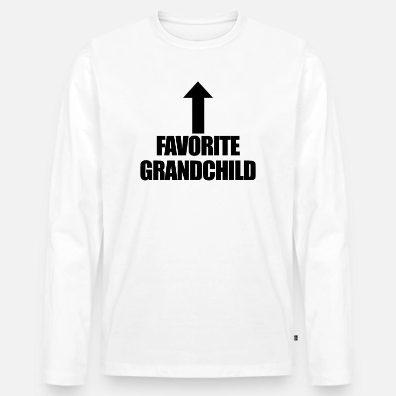 Lieblingsenkelkind - Männer Premium Bio Langarmshirt - Weiß