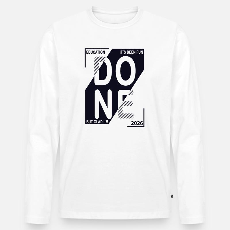 Done 2026 – Ausbildung geschafft Design - Männer Premium Bio Langarmshirt - Weiß