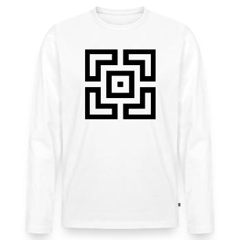 escape game - Men's Premium Organic Long Sleeve Shirt - white - Front - Nico (187cm)