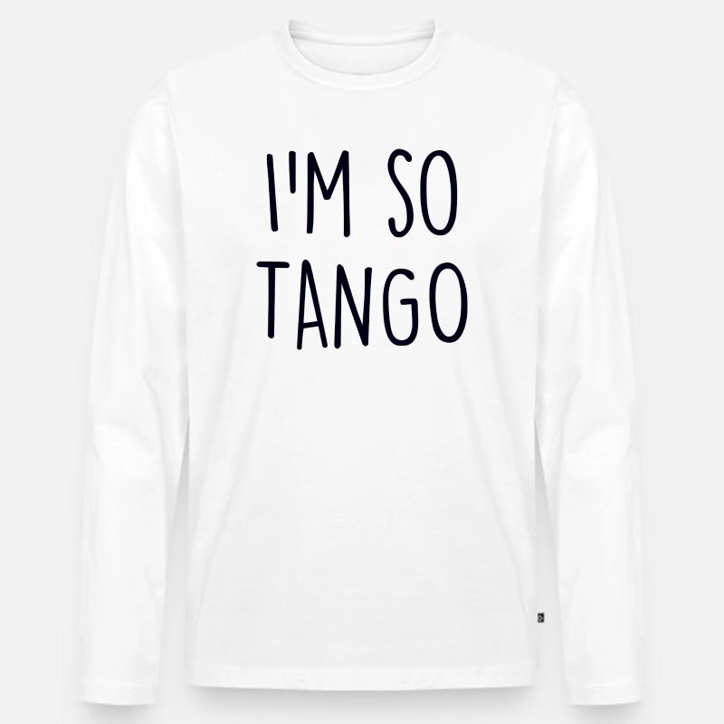 Tango Dancer - Männer Premium Bio Langarmshirt - Weiß