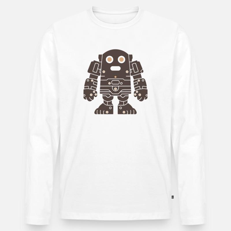 Golem - Männer Premium Bio Langarmshirt - Weiß