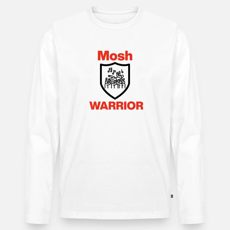 Mosh Warrior – Pit Legend! - Männer Premium Bio Langarmshirt - Weiß