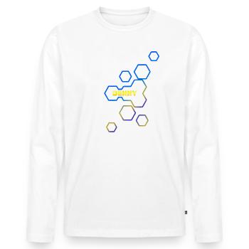 Gift for Denny - Men's Premium Organic Long Sleeve Shirt - white - Front - Nico (187cm)