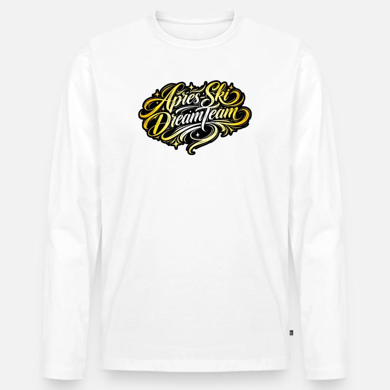 Apres Ski Dream Team - Männer Premium Bio Langarmshirt - Weiß