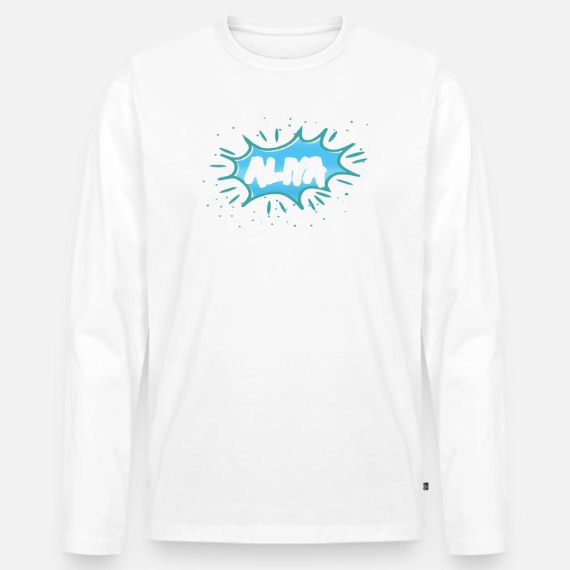 Aliya als Aliya - Männer Premium Bio Langarmshirt - Weiß