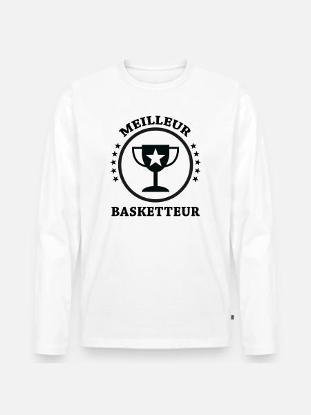 Best Basketball Player - Men's Premium Organic Long Sleeve Shirt - white