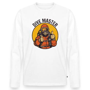 Tauchmeister-Taucher - Männer Premium Bio Langarmshirt - Weiß - Vorne - Nico (187cm)