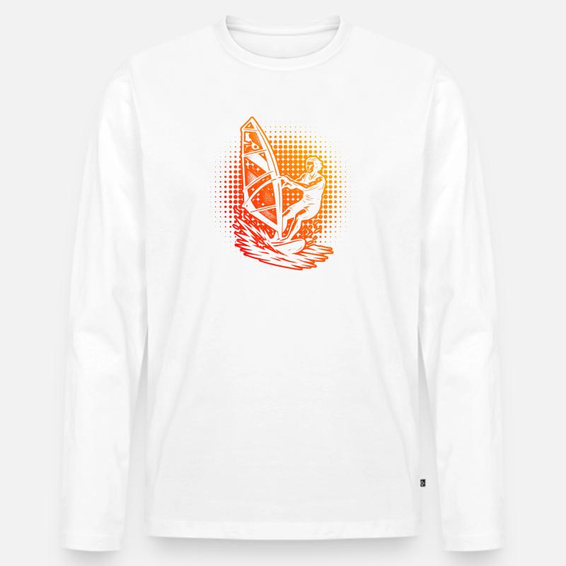 Compact windsurfing design for windsurfing - Men's Premium Organic Long Sleeve Shirt - white
