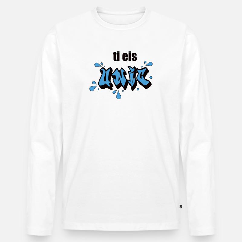 ti eis unic - Männer Premium Bio Langarmshirt - Weiß