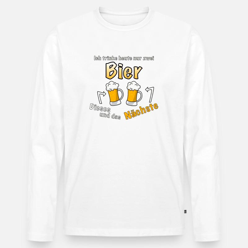 Noch ein Bier, bitte - Männer Premium Bio Langarmshirt - Weiß