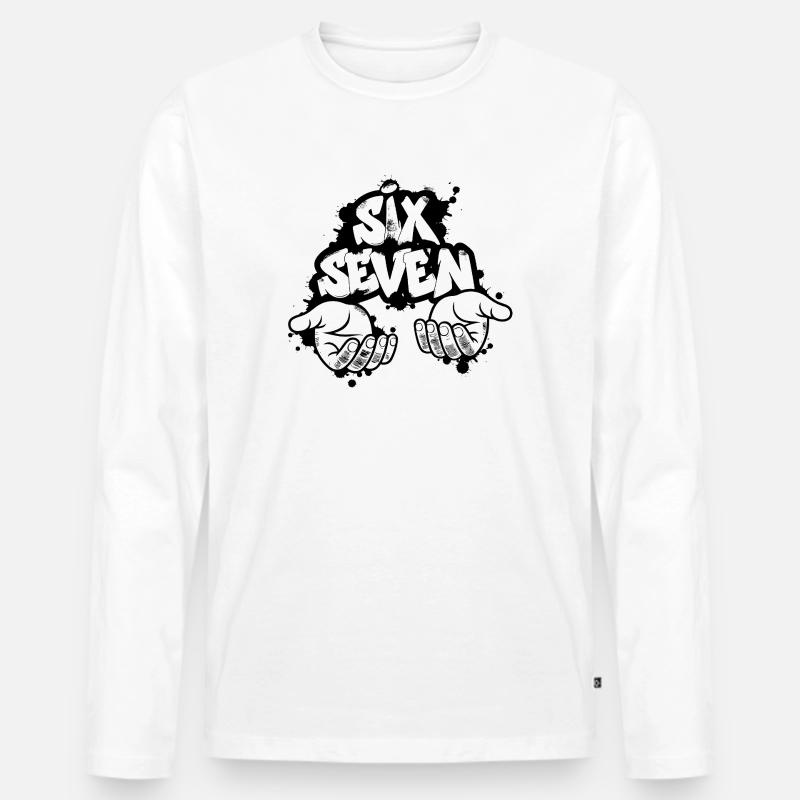 Sei Sette Graffiti - Maglia a manica lunga ecologica premium da uomo - bianco