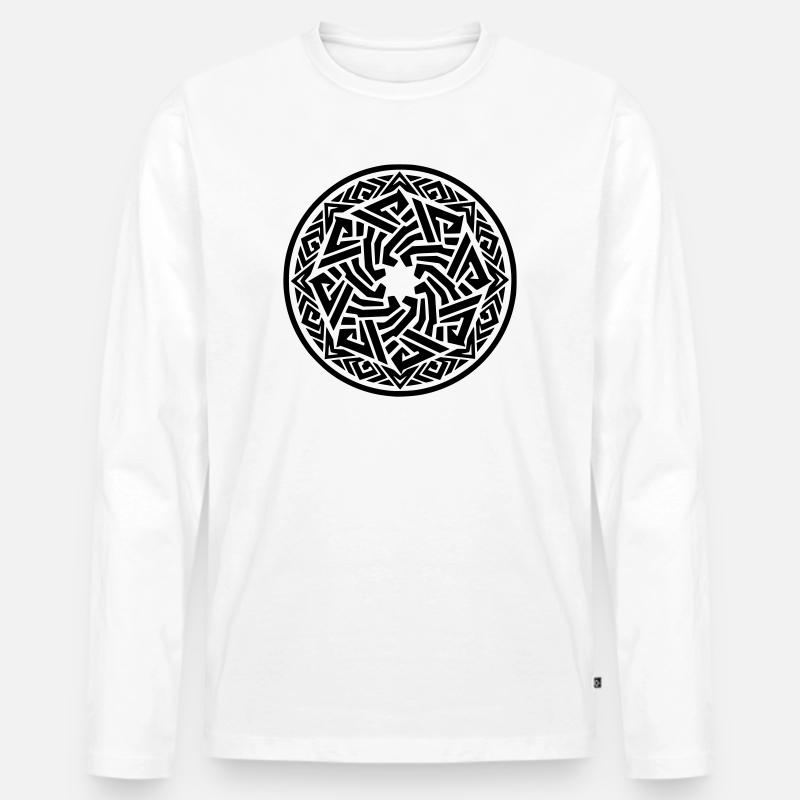 NoxstyllT4 - Männer Premium Bio Langarmshirt - Weiß