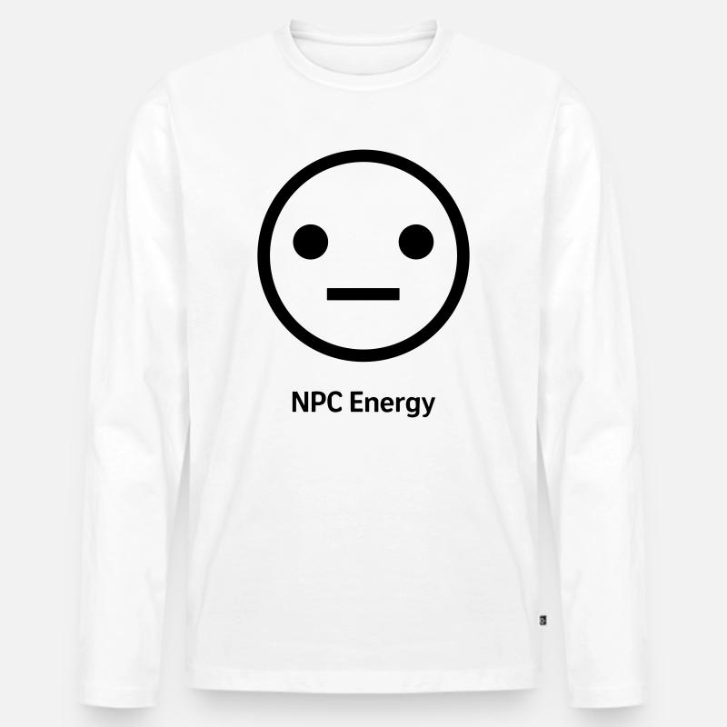 NPC Energy - Männer Premium Bio Langarmshirt - Weiß