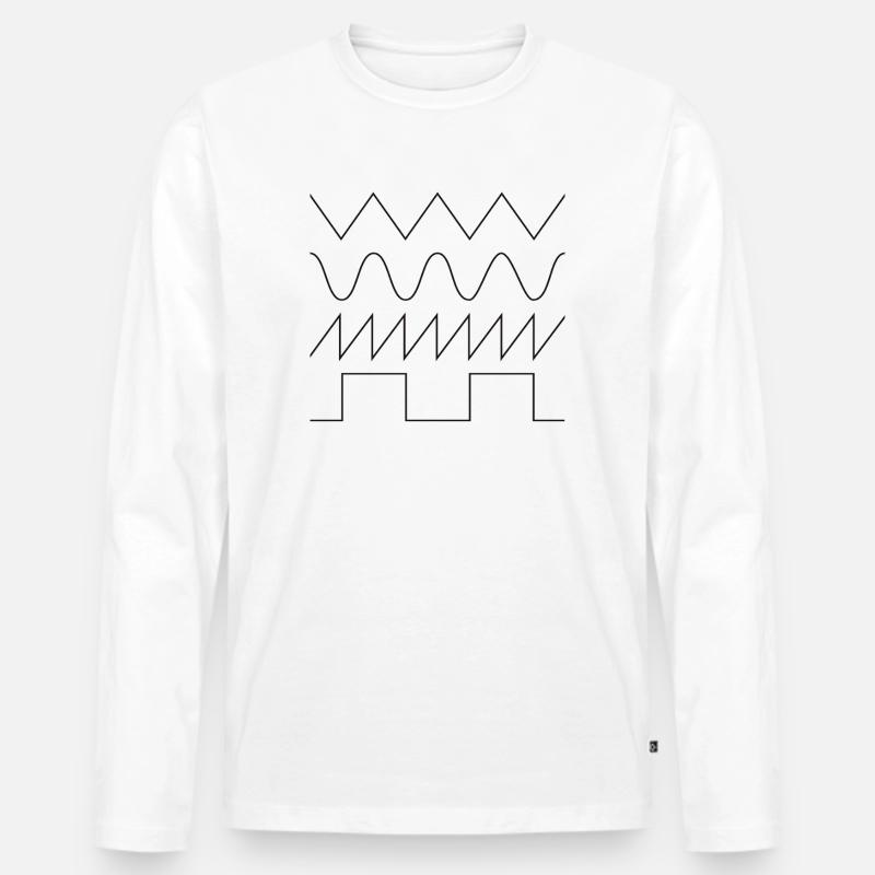 SYNTHESIZER WAVEFORM - Männer Premium Bio Langarmshirt - Weiß