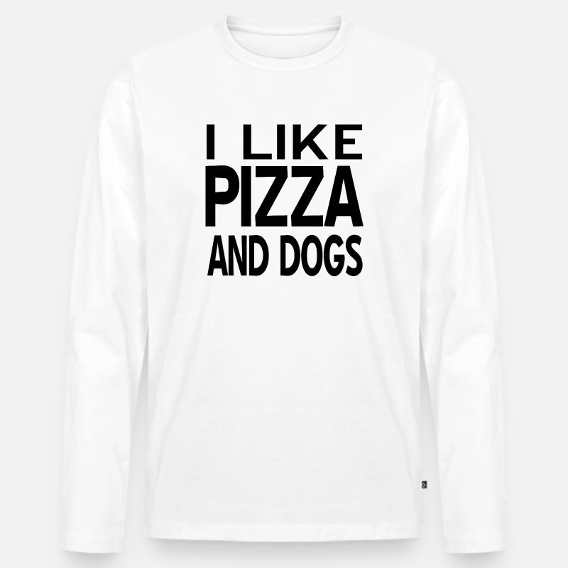 Hunde - Männer Premium Bio Langarmshirt - Weiß
