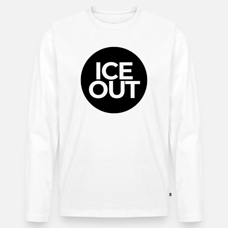 I C E OUT  - Männer Premium Bio Langarmshirt - Weiß