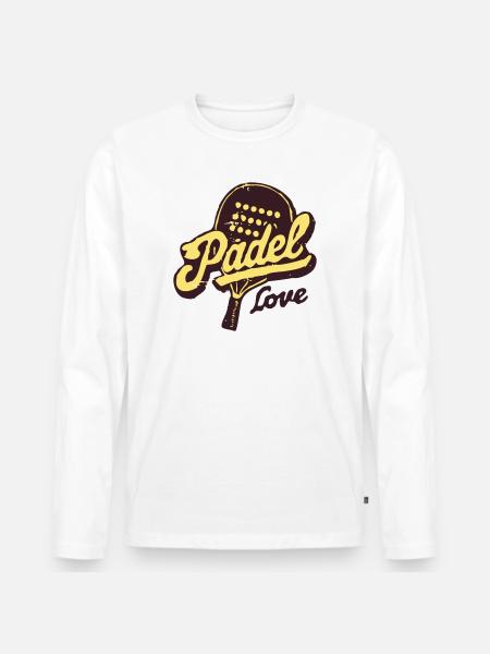 Paddle Love Retro - Men's Premium Organic Long Sleeve Shirt - white