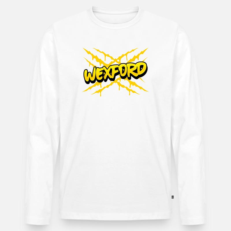 Grafschaft Wexford, Irland - Männer Premium Bio Langarmshirt - Weiß