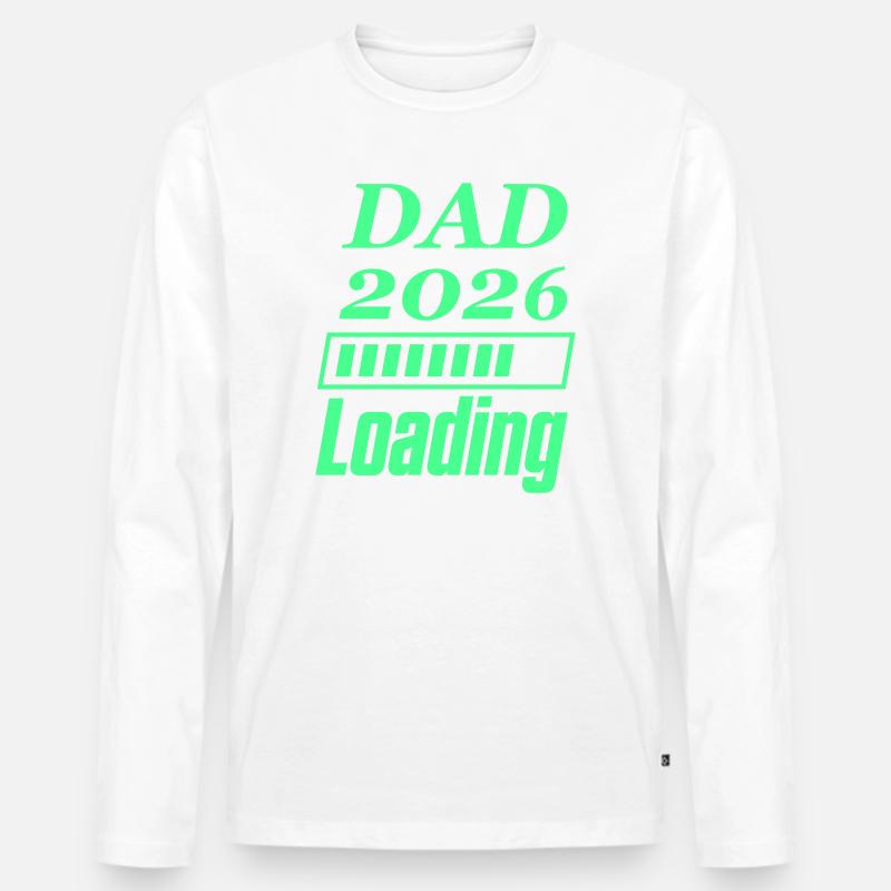 Dad 2026 Loading - Männer Premium Bio Langarmshirt - Weiß