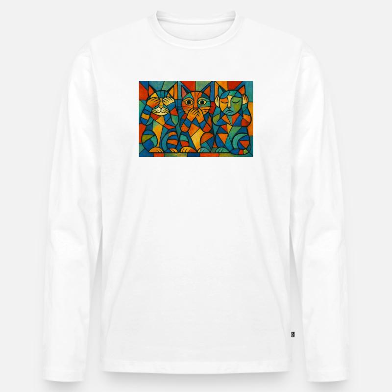 RockyZoo26 - Männer Premium Bio Langarmshirt - Weiß