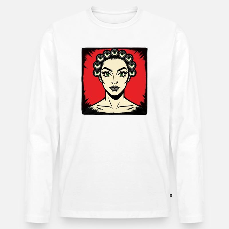 ICH SEHE DICH – nette Leute - Männer Premium Bio Langarmshirt - Weiß
