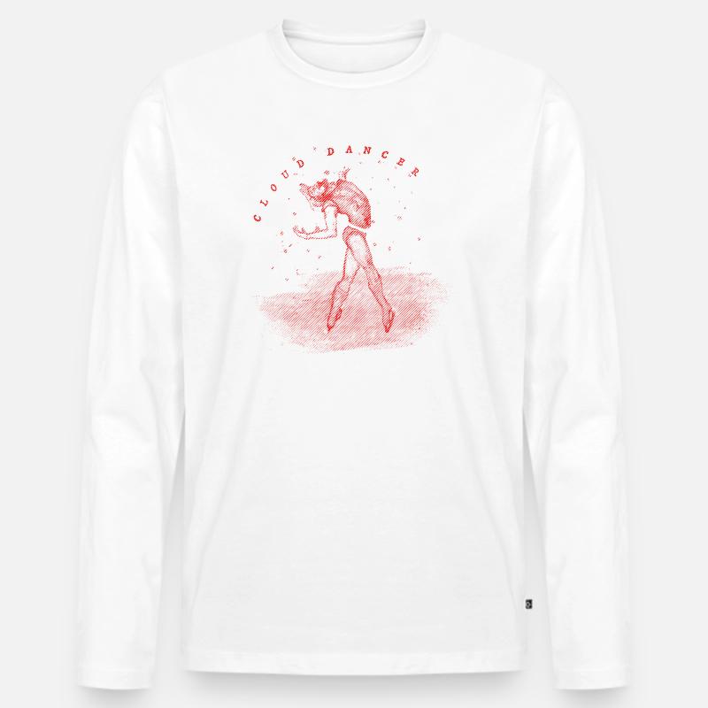 CloudDancer - Männer Premium Bio Langarmshirt - Weiß