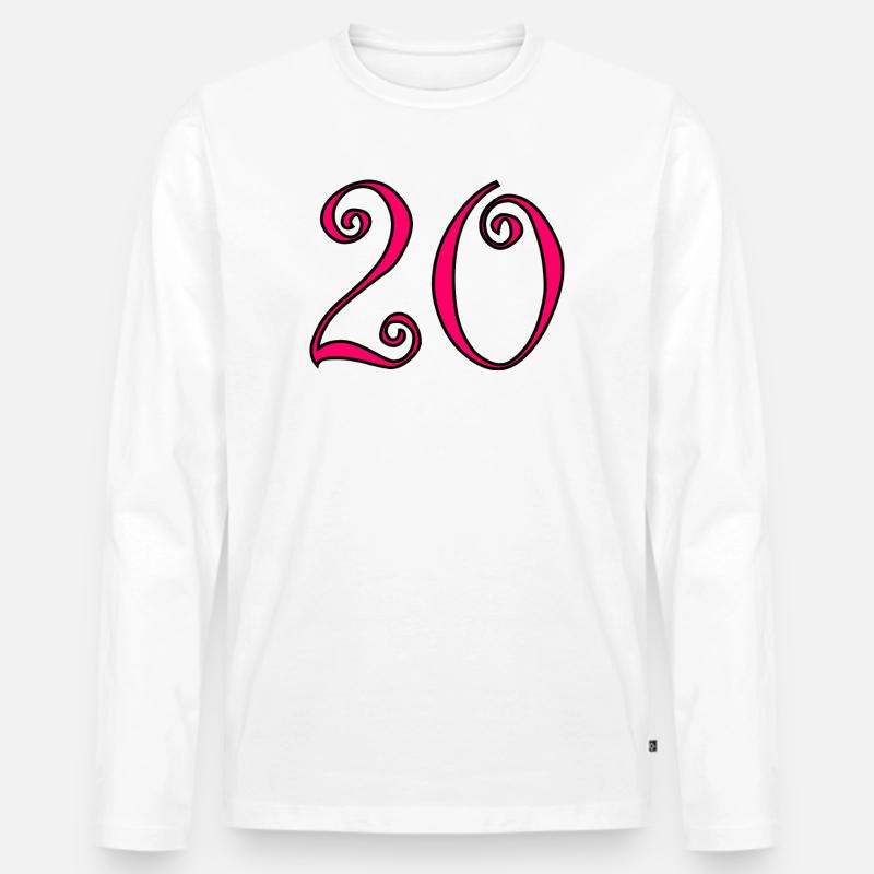 Farbe2-460_text234-2-50-5-4-8-6-8-7-3-0-6-3-3 - Männer Premium Bio Langarmshirt - Weiß