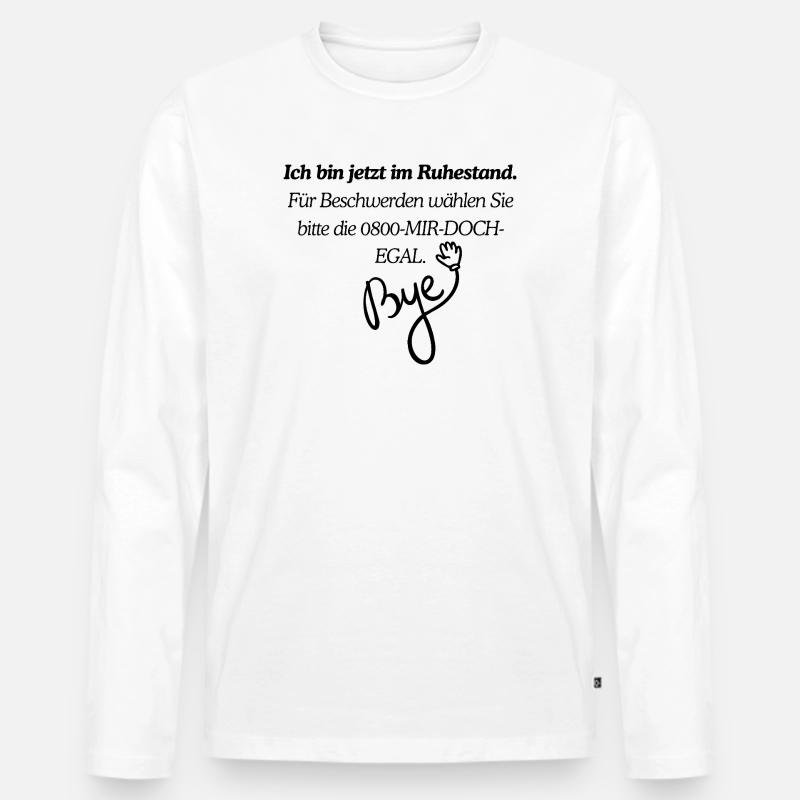 Ruhestand Design - Männer Premium Bio Langarmshirt - Weiß