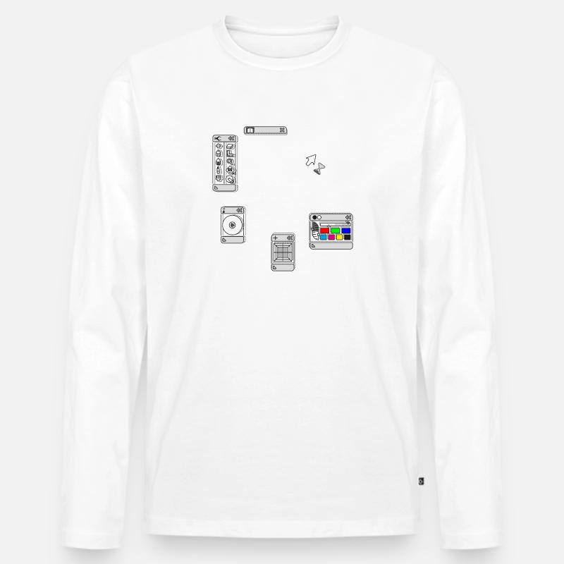 DEVISE - Männer Premium Bio Langarmshirt - Weiß