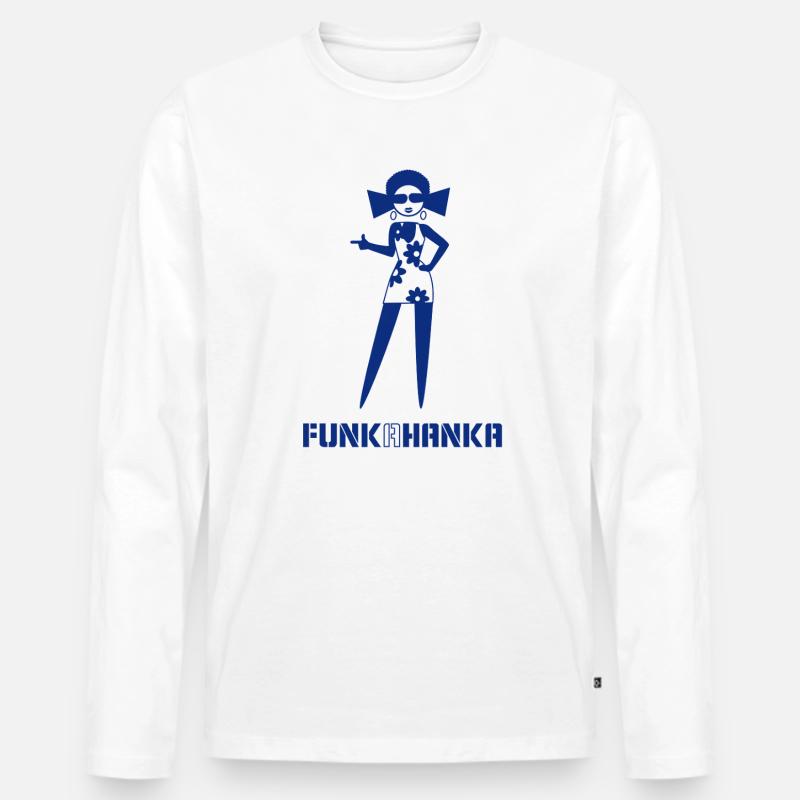 FUNK A HANKA - Männer Premium Bio Langarmshirt - Weiß