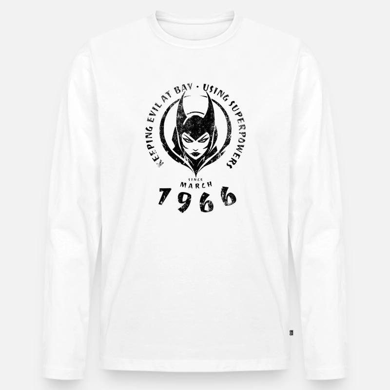 60. Birthday Using Superpowers Since 03/1966 - Men's Premium Organic Long Sleeve Shirt - white