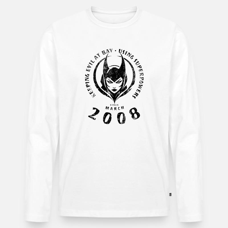 18. Birthday Using Superpowers Since 03/2008 - Men's Premium Organic Long Sleeve Shirt - white