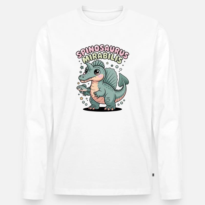Neue Spinosaurus Mirabilis 2026 Entdeckung - Männer Premium Bio Langarmshirt - Weiß