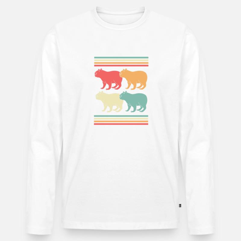 Capibara Capybara - Männer Premium Bio Langarmshirt - Weiß