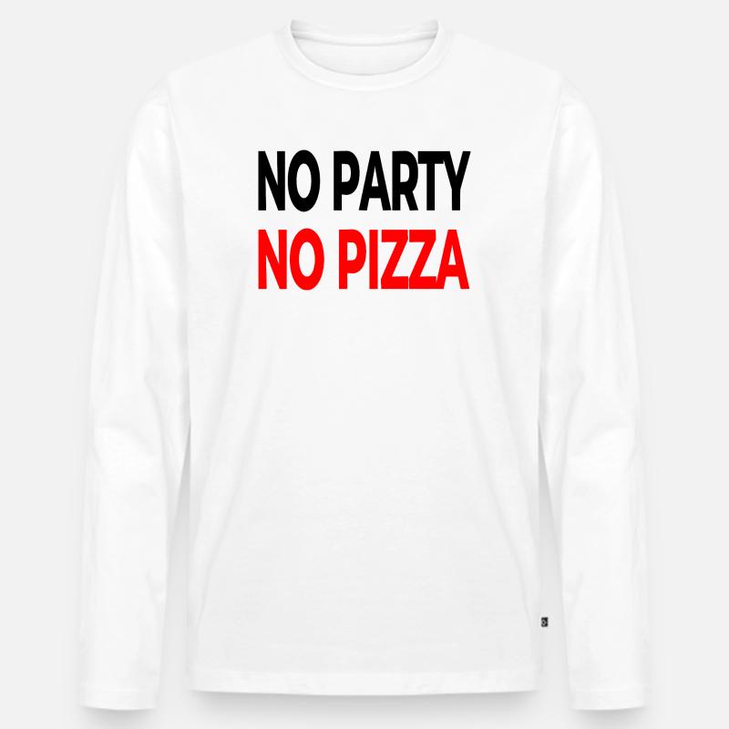 Party - Männer Premium Bio Langarmshirt - Weiß